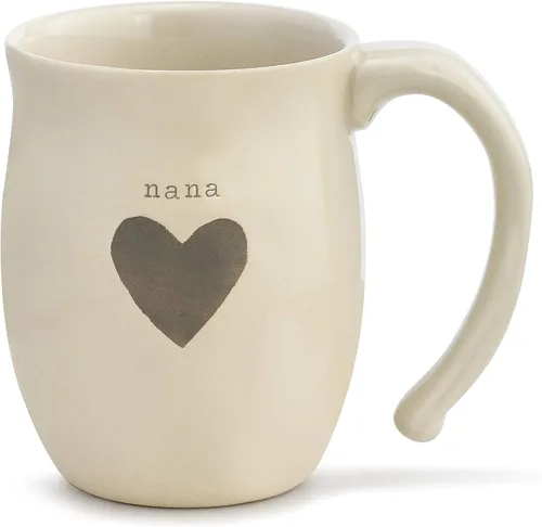 Vista 8 de DEMDACO Taza de café de cerámica de gres Mom Heart Cream inspiracional de 16 onzas