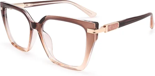 Vista 9 de Dollger Gafas de luz azul para mujer, lentes de bloqueo de luz azul, lentes retro cuadrados TR90