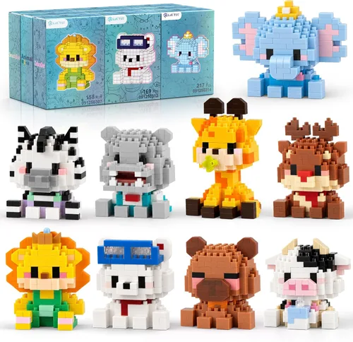Vista 7 de Finger Rock Juego de 6 juguetes de animales para fiestas, 2387 piezas de animales lindos para bolsas de golosinas, premios de aula, regalos