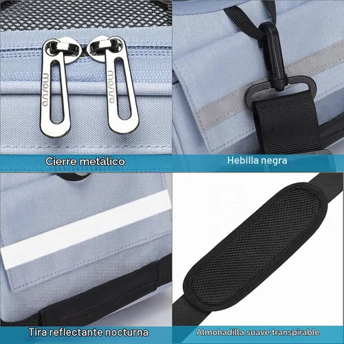 Vista 5 de MOSISO Bolsa de maletero para bicicleta, bolsa impermeable para asiento trasero de bicicleta, bolsa de almacenamiento para el sillín, bolsa