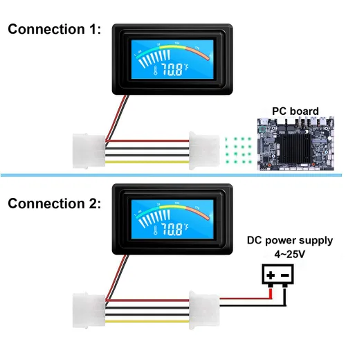 Vista 4 de KETOTEK Termómetro Digital Medidor de Temperatura Sensor Impermeable Sonda Acuario Coche Caja de PC Incubadora Medidor de Temperatura Fuente