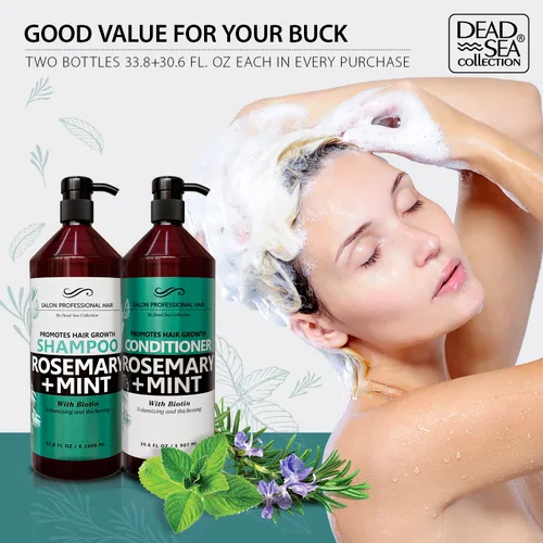 Vista 11 de Set de champú y acondicionador Dead Sea Collection con aceite de argán – Productos hidratantes y suavizantes para el cabello con minerales del Mar