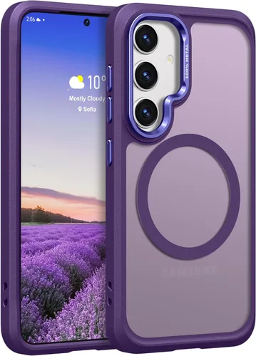 Vista 12 de Rayboen Funda mate para Samsung Galaxy S23, color morado Púrpura mate