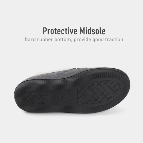 Vista 5 de Zizor Women's Moccasin Slippers with Memory Foam, Ladies Warm House Shoes With Fleece Lining, Cozy Indoor Outdoor Closed Back Slip On Loafers
