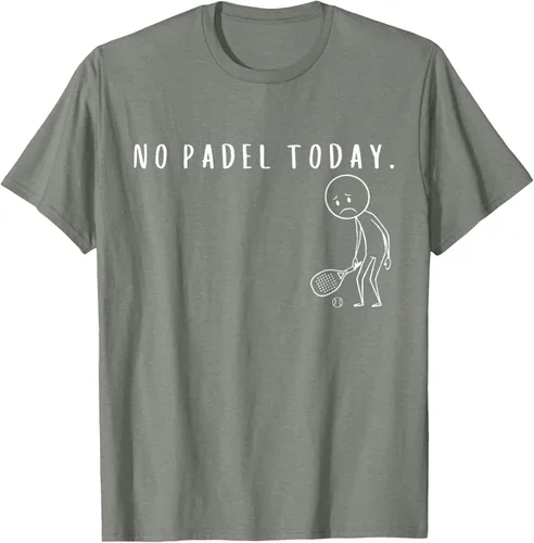 Vista 32 de No Padel Today Funny Padel Stickman Padel Playera Jugador de Tenis