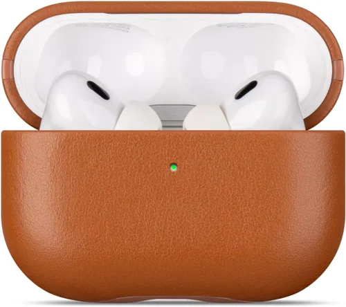 Vista 8 de Haobobro Leather Case [Top Grain Leather] for AirPods Pro 2 Leather Case - Handmade Air Pods Pro 2 Leather Case with Hand Strap - Leather Case for
