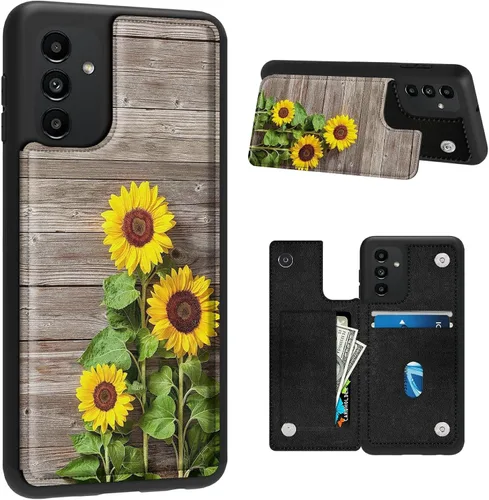 Vista 20 de BVDIKMI Funda para Samsung Galaxy A13 5G con ranura para tarjetero, funda de piel sintética, doble cierre magnético y cubierta duradera a prueba