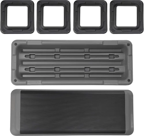 Vista 6 de ZenStyle Banco aeróbico ajustable de 43 pulgadas con elevadores de 4/6/8 pulgadas, superficie antideslizante para cardio, entrenamiento de fuerza