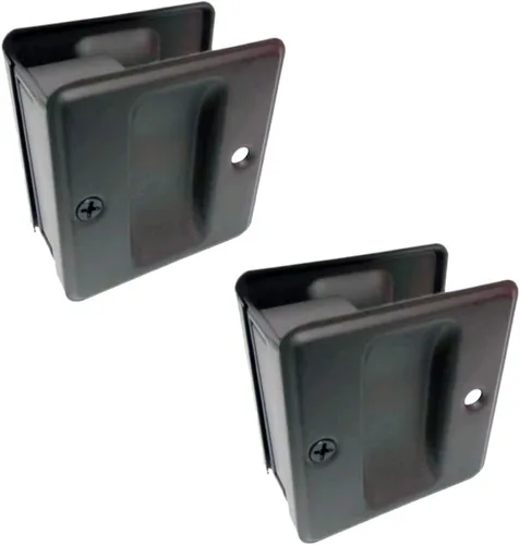Vista 10 de QCAA Pulido de latón macizo para puerta corrediza, color cromado, 1 paquete