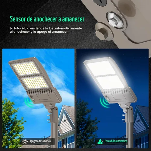 Vista 5 de Soporte de ajuste deslizante de luz de estacionamiento comercial de 320 W Listado UL 48000LM