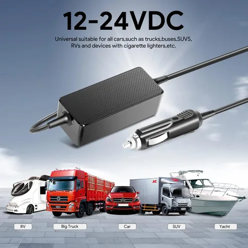 Vista 5 de para cargador de coche Panasonic Toughbook, KFD 12V-24V DC Adaptador CF-AA5713AM para Panasonic Toughbook CF-19 CF-52 CF-53 CF-54 CF-18 CF-29 CF-30