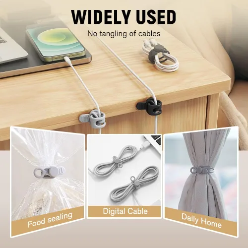 Vista 5 de Upgraded Data Cable Organizer - Made of Silicone, A Multi-Purpose Cable Bundling Tool(12pcs)