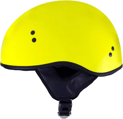 Vista 9 de Milwaukee Helmets T68 'The O.G.' Hi-Vis - Casco para motocicleta, color amarillo neón, aprobado por DOT, para hombres y mujeres