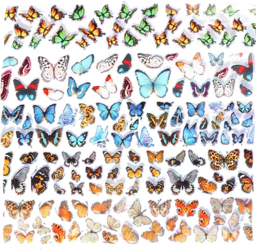 Vista 28 de Calcomanías de transferencia de papel de uñas de Navidad, 10 hojas de calcomanías de arte de uñas de Navidad, calcomanías de invierno, Papá Noel