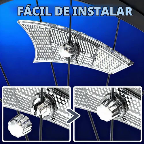 Vista 5 de Luces de rueda de bicicleta recargable, paquete de 2, luz de radios de bicicleta, resistente a la intemperie, luces de bicicleta para adultos