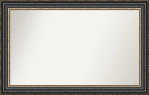 Vista 290 de Amanti Art Espejo personalizado, espejo de baño negro puente, espejo de pared o espejo de tocador de baño sobre el fregadero (26 x 26 pulgadas)