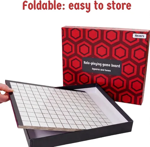 Vista 3 de Tablero de juego con papel hexers: alternativa vinilo esterilla, dungeons and dragons d & d dnd pathfinder rpg compatible, 27 pulgadas x 23