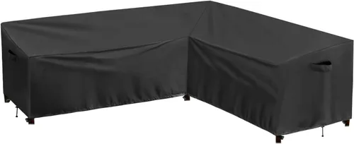 Vista 22 de PureFit Funda de sofá modular para exteriores en forma de L, impermeable, para muebles de patio, terraza, césped y jardín, 83 x 104 pulgadas