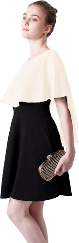 Vista 3 de Capelets de gasa para mujer, chales y envolturas suaves para vestido de noche, boda, capa Bole