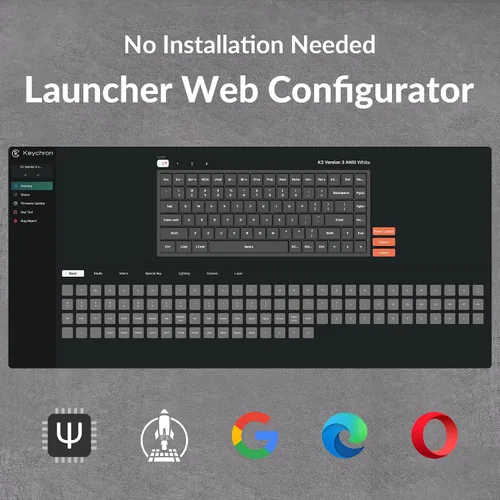 Vista 6 de Keychron K2 75% Layout QMK Teclado mecánico con opciones inalámbricas y con cable Interruptor Super Banana, marco de aluminio con retroiluminación