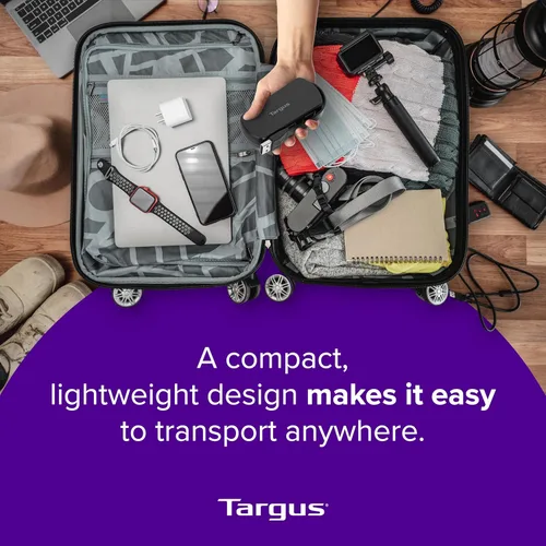 Vista 5 de Targus Concentrador USB 2.0 de 4 puertos, color negro, compatible con PC y Mac, elegante y apto para viajes (ACH114US)