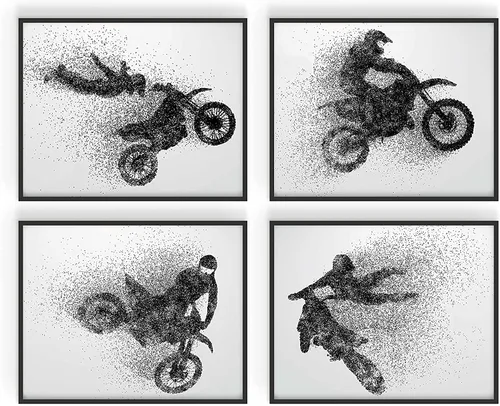 Vista 5 de Summit Designs Motocross - Regalos de motocross, decoración para pared de dormitorio, carteles para pared, decoración de motocross, arte, arte