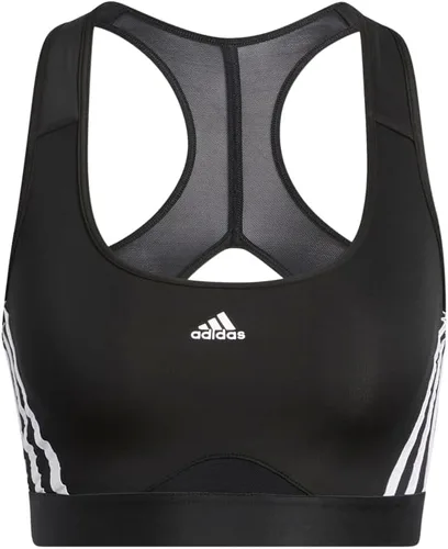 Vista 5 de adidas Sujetador de 3 rayas de soporte medio para mujer