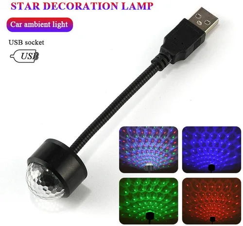 Vista 7 de TITA-DONG Mini lámpara de proyección LED de estrella, 9 modos funcionales, proyector USB, luz ajustable romántica de luz de estrella para coche