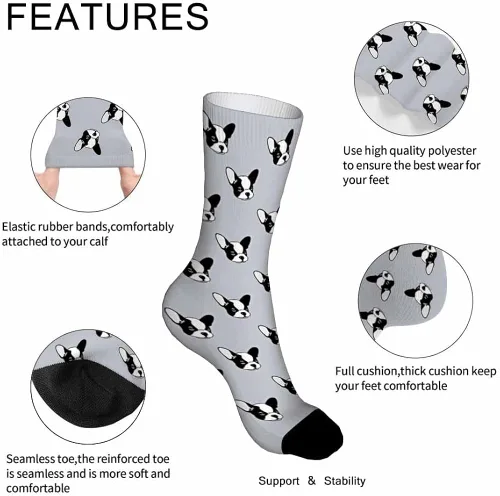 Vista 3 de Pehede Calcetines lindos erizos para hombre, divertidos calcetines de vestir de dibujos animados para mujer, divertidos calcetines de diseño loco