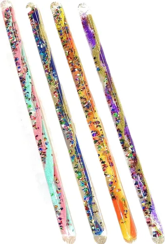 Vista 6 de Star Magic Mesmerizing Spiral Glitter Wand - ONE Magic Wonder Wand Tube (Aqua/Rosa, 11 pulgadas) para niños