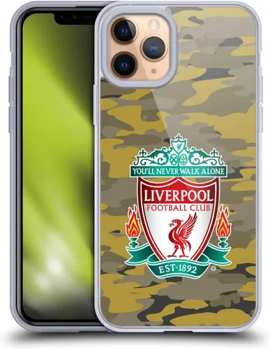 Vista 100 de Head Case Designs Funda de gel con licencia oficial del Liverpool Football Club Away Colourways Crest Camou [protección de grado militar] compatible