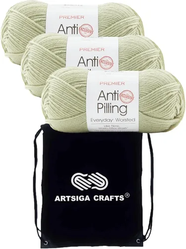 Vista 52 de Premier Yarns Antibolitas para todos los días Blancanieves 100-1 Dn100-1-Snow-White