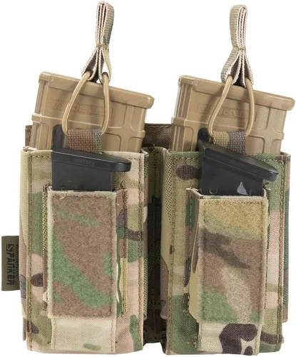 Vista 20 de EXCELENTE ELITE SPANKER - Funda de munición de tipo MOLLE con parte superior abierta, individual/doble/triple, para cargadores elásticos de rifle M4