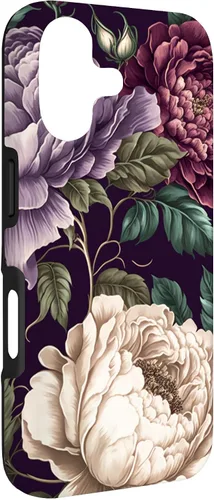 Vista 3 de Elegant Blush Pink & Purple Vintage Floral Rose & Peony Case for iPhone 17