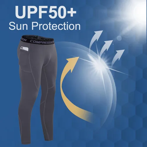 Vista 4 de Milin Naco Men's Compression Pants Compression Leggings Sports Compression Pants & Tights Running Tights Ski Base Layer