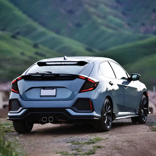 Vista 7 de VLAND Luces traseras ahumadas compatibles con Honda Civic Hatchback de 10ª generación, tipo R 2018-2021 (no para Coupe), con animación con señal