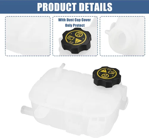 Vista 6 de X AUTOHAUX 1 Unidades Refrigerante Radiador Depósito Depósito 95269001 Refrigerante Desbordamiento Botella con Tapa para Buick para Chevrolet