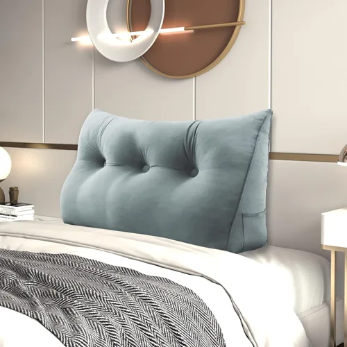 Vista 19 de Almohada de cuña para cabecero de cama Almohada pequeña de refuerzo para cabecera Almohada de lectura para sentarse en la cama para adultos, cojín