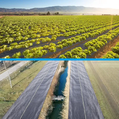 Vista 6 de 1.3 pies x 50 pies de tela negra de barrera de malezas para paisaje, tela premium para jardín, tela resistente tejida con permeabilidad superior