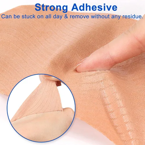 Vista 5 de Parches antirozaduras para muslos, 10 unidades, cintas de fricción para muslos, almohadillas para prevenir rozaduras, para mujeres y niñas, tono