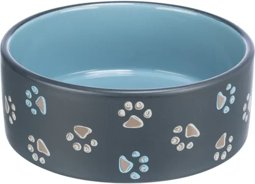 Vista 2 de Trixie Jimmy - Cuenco de cerámica para perro, 7.9 in, diseño puede variar, color azul