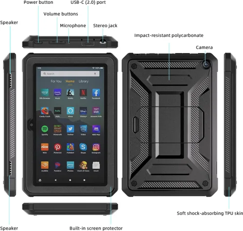 Vista 3 de Funda para tablet Fire HD 8 y HD 8 Plus