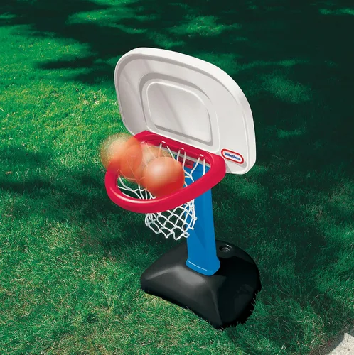 Vista 2 de Little Tikes – juego de baloncesto EasyScore, 3 balones de básquetbol, Azul