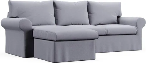 Vista 10 de Comfort Works Funda de repuesto personalizada Ektorp para sofá biplaza, compatible con sofá de 2 plazas IKEA Ektorp (sofá biplaza - gris mediano)