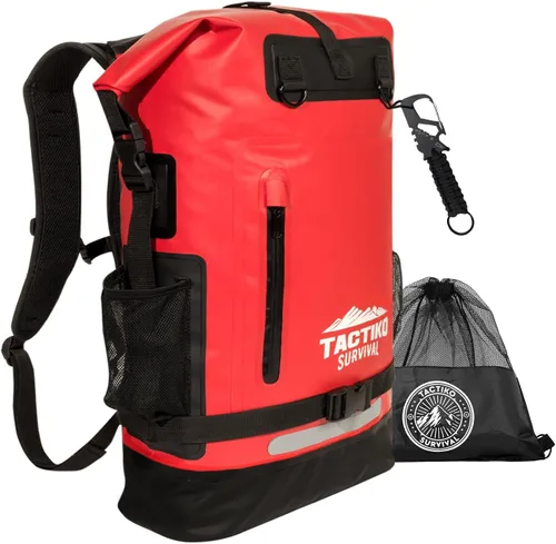 Vista 10 de TACTIKO Mochila resistente 100% impermeable, bolsas secas enrollables para kayak, senderismo, campamento, supervivencia