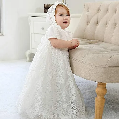 Vista 6 de Vestido de bautizo para niña, vestido de bendición para bautizo, vestido de bendición para niña de las flores, vestidos para ocasiones especiales