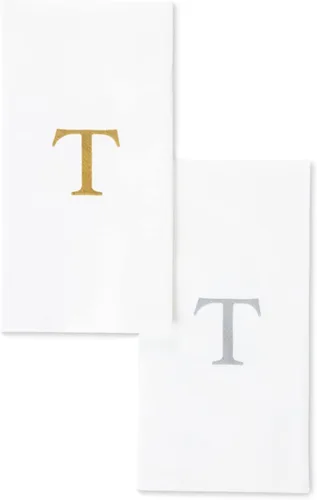Vista 17 de AMERICAN HOMESTEAD - Toallas de mano desechables – Servilletas doradas con monograma – Toallas de papel de baño similares al lino para invitados