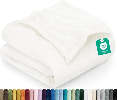 Vista 47 de Utopia Bedding - Manta de vellón de lujo, mullida, antiestática; manta de suave microfibra de 8.8 oz/yd² (300 g/m²) para sofá y cama; tamaño Gris