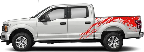 Vista 3 de Side Mud Splash - Calcomanías de vinilo para automóvil, compatibles con Ford F150 2015-2020 (par) (negro brillante)