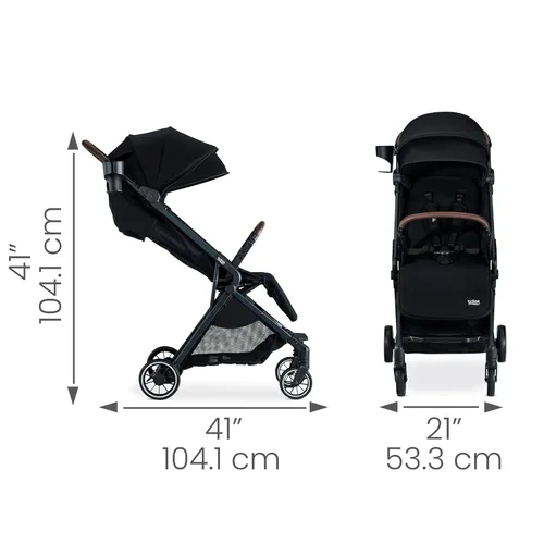 Vista 8 de Britax Juniper - Cochecito compacto para llevar, sistema Fastpack sin esfuerzo con RapidFold de una sola mano, portátil y ligero para viajes, asa